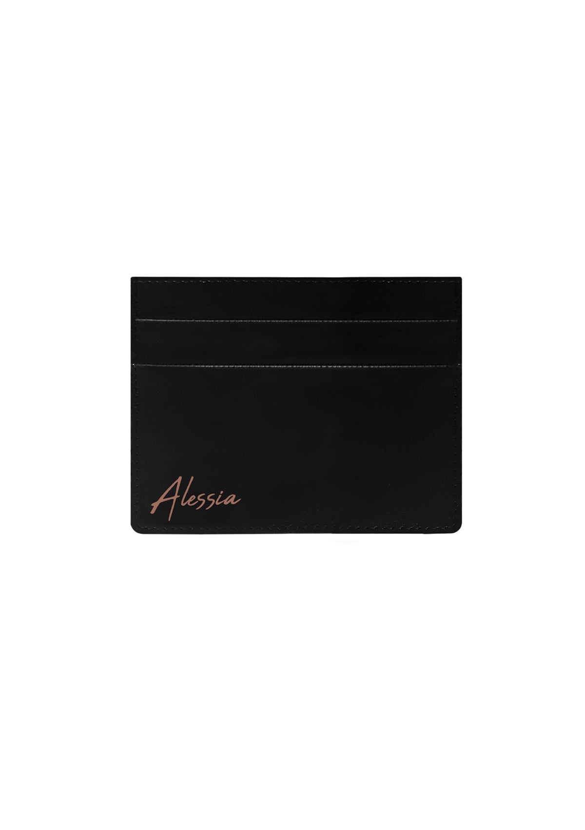 Cherry Blossom Black Cardholder - ALEPEL