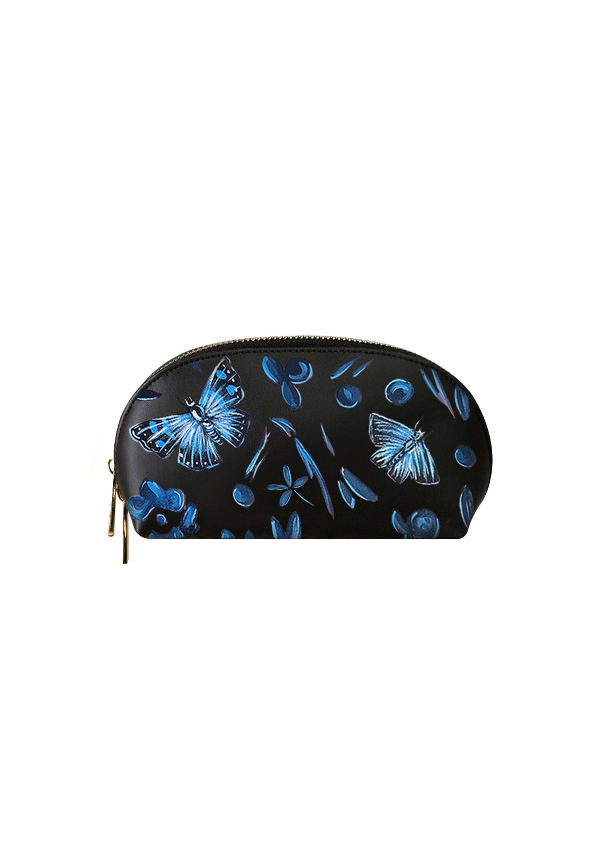 Denim Butterfly Black Makeup Bag - ALEPEL