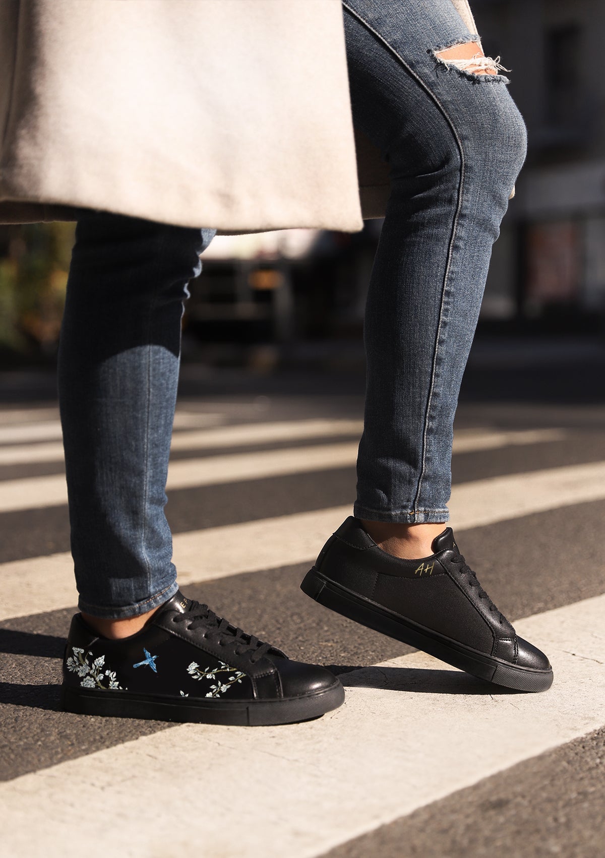 Japanese Garden Black Sneaker - ALEPEL