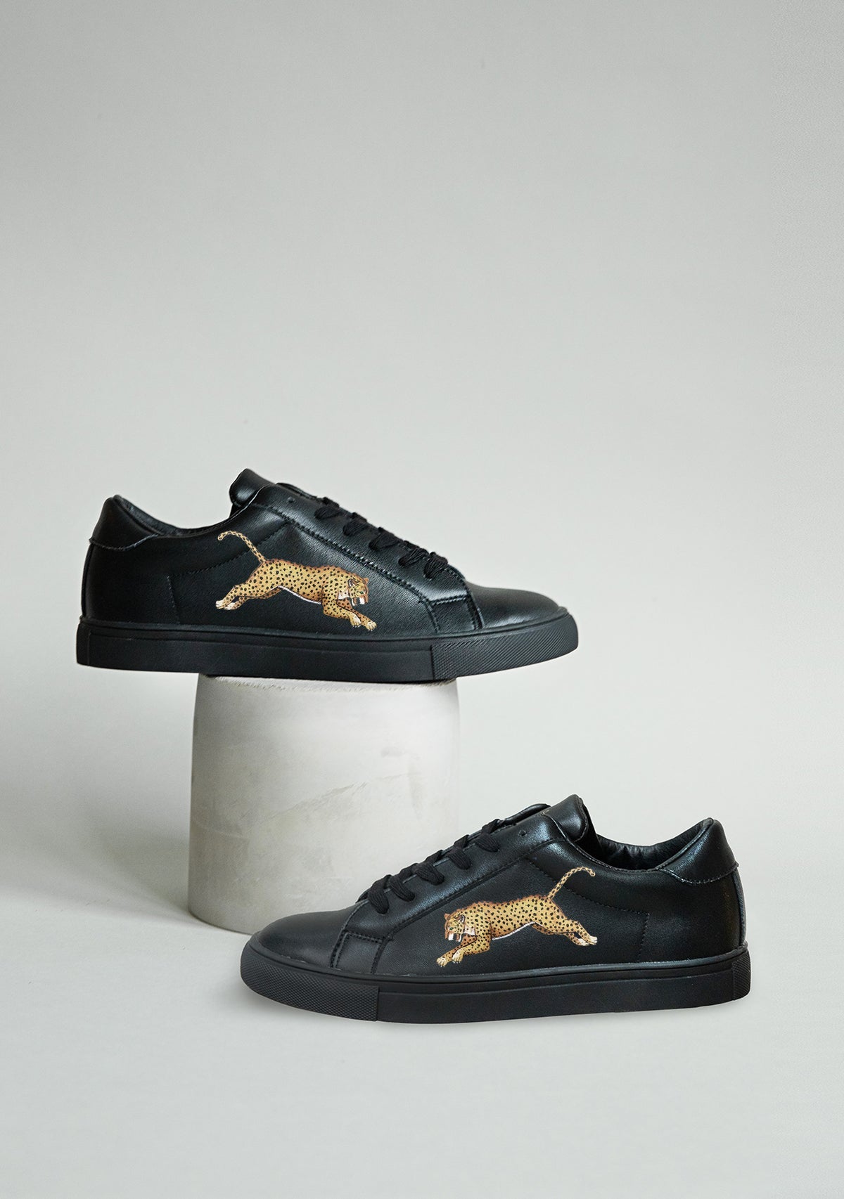 Leopard Black Sneaker - ALEPEL