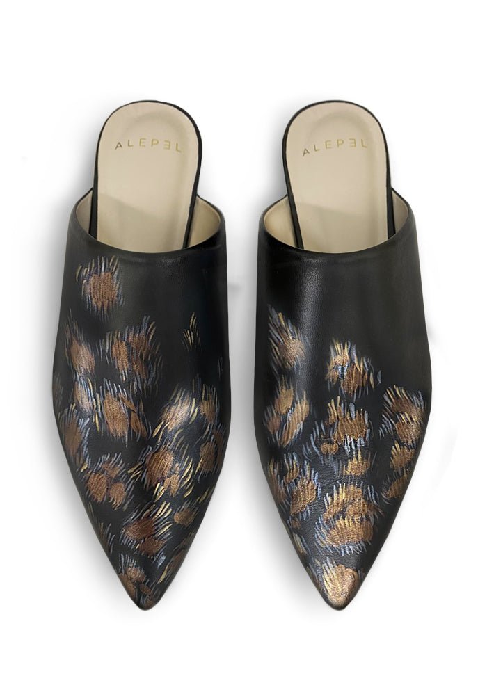 Leopard Print Black Pointe - ALEPEL