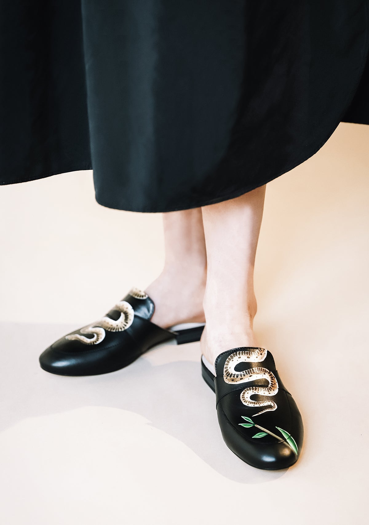 Serpent Black Mule - ALEPEL
