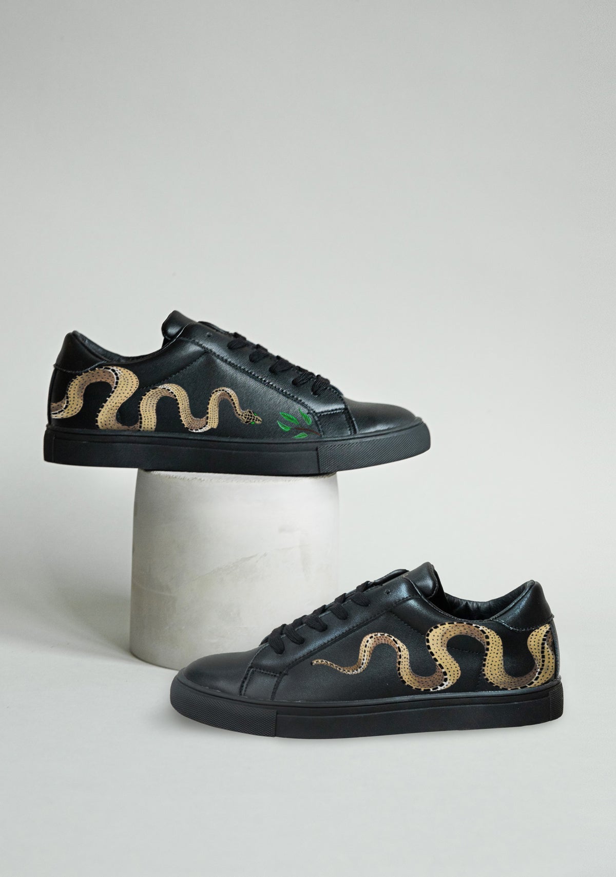 Serpent Black Sneaker - ALEPEL
