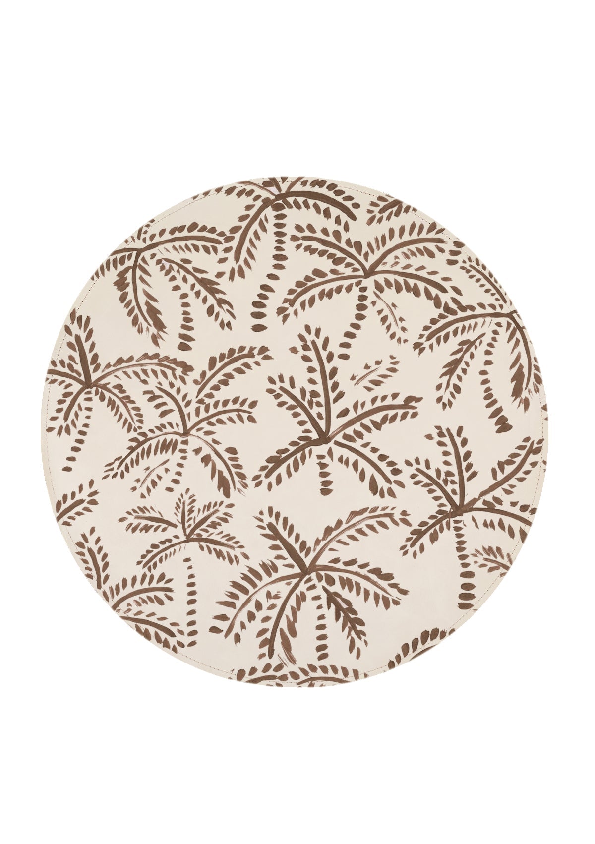 Taupe Abstract Palms Beige Placemat - ALEPEL
